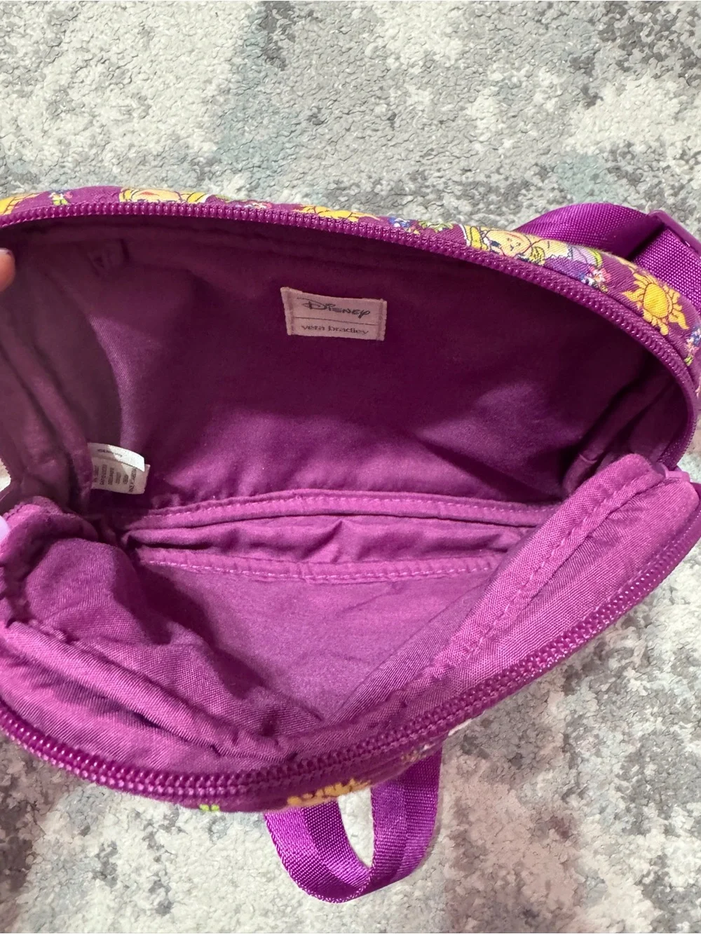 Vera Bradley Purple Floral Rapunzel Crossbody - Picture 4 of 6